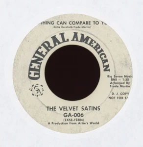 VELVET SATINS Nothing Can Compare To You General American Promo Northern Soul 45 - Picture 1 of 2