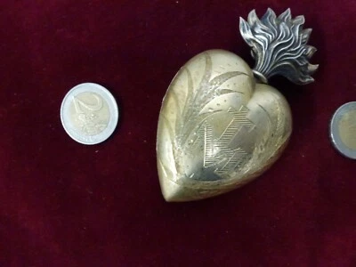 reliquaire ex voto marial vermeil,poincon Argent hure et orfevre,H 9cm,P 21g - Photo 1/4