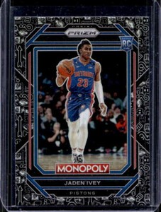 2022-23 Prizm Monopoly Jaden Ivey Question Mark Prizm SP Rookie RC #26 Pistons