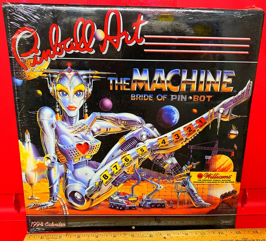 Williams Pinball 1994 Art Calander by Landmark 12" x 12" *BRAND NEW SEALED A99 - Image 1 of 1