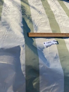 DESIGNER QUALITY SILK TAFFETA STRIPES - IVORY/GREENS!!! - Picture 1 of 8