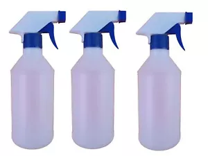 White Opaque Plastic Spray Water Bottles 500ML Capacity Pack of 3 bottles - Picture 1 of 3