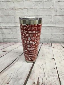 28 Unzen Weihnachten Worte Becher mit Deckel Doppelwandig Vakuum Isoliert Becher - Bild 1 von 4