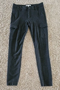 CAbi Skinny Cargo Leggings Pants Gray Size 2 Style # 557 Ponte Knit Zip Up $109 - Picture 1 of 6