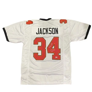 Dexter Jackson SB 37 MVP Signed White Jersey Beckett Tampa Bay Buccaneers Bucs - Picture 1 of 4