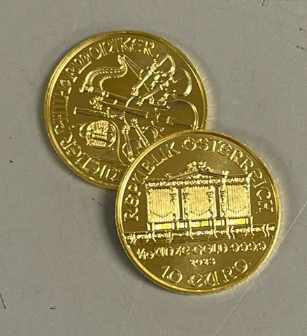 2023 Gold 1/10 oz Austria Philharmonic Gold 1/10 oz .9999 fine Gold Coin Cover