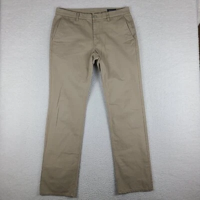 Bonobos Pants Mens 34x34 Tan Brown Beige Straight Leg Cotton Chino Khakis  * - Image 1 of 4