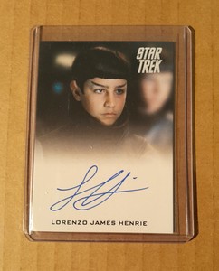 Trading Autograph Card~ STAR TREK ~2017 ~Lorenzo James Henrie ~Vulcan Bully
