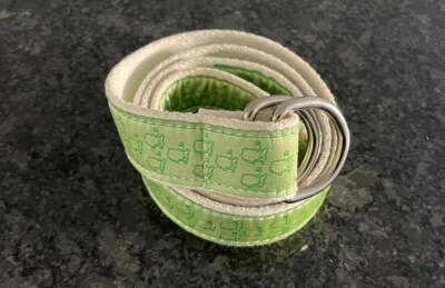 "Cinturón anillo en D verde con logotipo nacional de Augusta The Masters talla M 42"" de largo" Foto 1 de 4