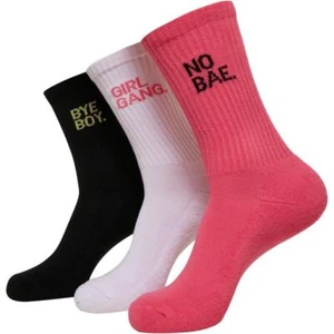 Mister Tee Girl Gang Socks Confezione da 3 Calzini Calze Tacco Rinforzato Woman Donna - Foto 1 di 6