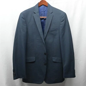 Reaction Kenneth Cole 40L Dark Blue 2 Button Blazer Suit Jacket Sport Coat - Picture 1 of 10