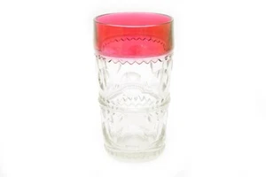 Vaso de vidrio Highball 5,5" flash rojo rubí Tiffin Kings Crown - Imagen 1 de 1
