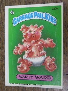 Tarjeta 1986 Topps Garbage Pail Kids serie 6 #220B Warty Ward - Imagen 1 de 4