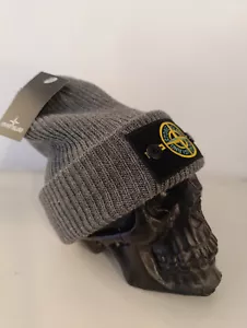 Stone Island Wollmütze Grau Schurwolle NEU - Bild 1 von 6