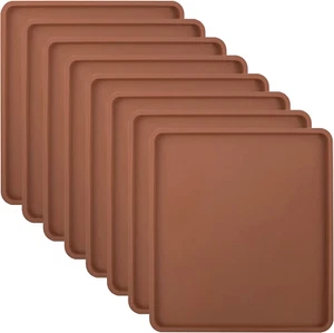 8Pcs Silicone Dehydrator Trays - Nonstick Silicone Drye Mats with Edge , Compati - Picture 1 of 12