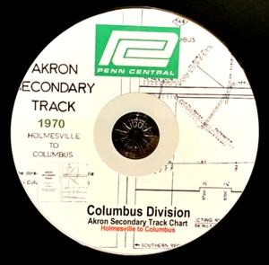 Penn Central 1970 Columbus Div Akron Sec. Holmesville-Columbus  PDF Page on DVD - Picture 1 of 4