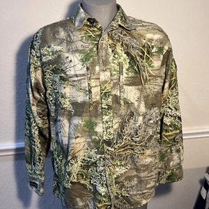Game-hide Shirt Men Large multicolor Long Sleeve Collared Button XL - Picture 1 of 9