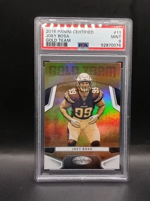 2016 Certified Gold Team #11 Joey Bosa Rookie Chargers psa 9 POP 1 RARE!! - Image 1 of 3