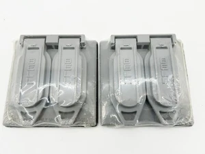New Lot of 2 Hubbell 5148-0 Two Duplex Rceptacles Weatherproof Self Closing Lid - Picture 1 of 4