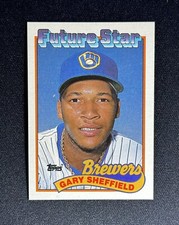 1989 Topps Gary Sheffield Rookie Future Star Baseball Card #343 RC Brewers
