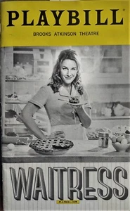 WAITRESS, BROOKS ATKINSON, BROADWAY PLAYBILL, OCTOBER OF 2016 - Picture 1 of 4
