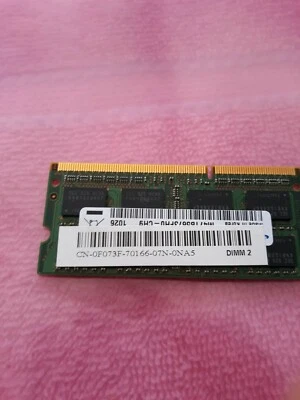 DELL PRECISION M6400 2GB PC3-10600S 2RX8 SODIMM F073F 0F073F   - Image 1 of 2