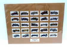1922 Lambert & Butler MOTOR CARS Cigarette Cards Set of 25 A 1st Series MATTED