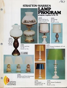 1973 Stratton - Warren Petroleumlampen Print Werbung Mod - Bild 1 von 4