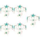  5 Sets Starfish Headband Beach Hair Accessories Necklace Mermaid Tiara Girl