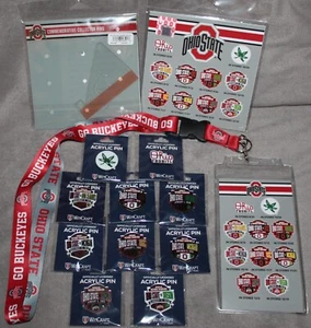 Ohio State Buckeyes College Football Championship Collectible Pin Set OSU NEW - Picture 1 of 1