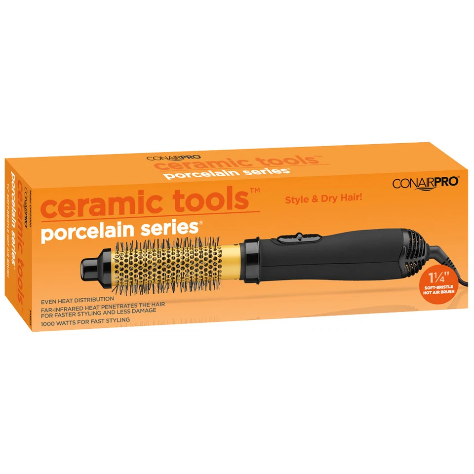 Conair CPP21000 Pro Ceramic Tools Porcelain Series Soft Bristle Hot Air Brush 1