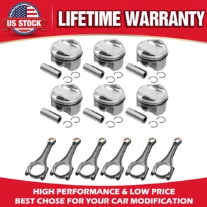 For 2011-2016 Volkswagen Touareg 3.0 TFSI 6x Engine Pistons & 6x Connecting Rods - Picture 1 of 14