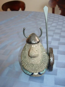 Thomas Hellstrom Swedish Pottery Nittsjo “the Viking” W Sword Shield - Picture 1 of 21
