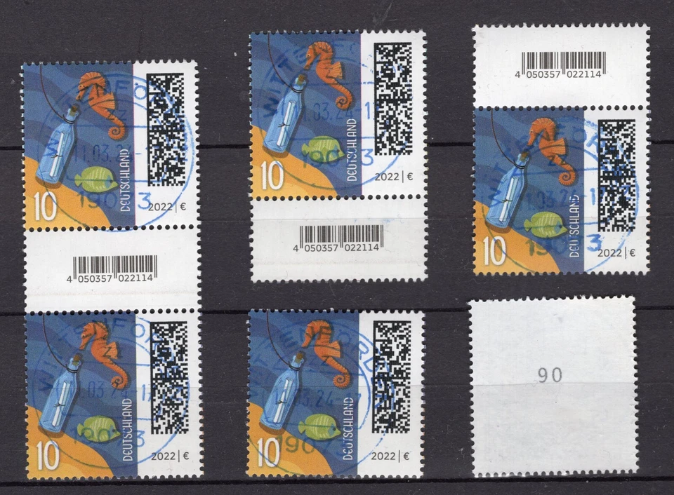 2024 Bund 3723 postfrisch / gestempelt Flaschenpost 4. Auflage Marken z. Auswahl - Bild 1 von 1