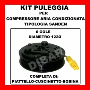 KIT PULEGGIA COMPRESSORE ARIA CONDIZIONATA 14638 CITROEN BERLINGO-C2-C3-XSARA - Imagen 1 de 1