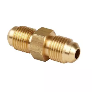 7/16 x 20 UNF HU19 Brass brake pipe Joiner Double male For 1/4” Pipe - Picture 1 of 1