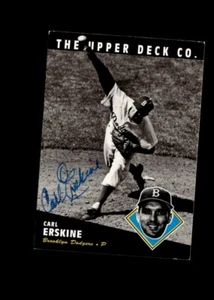 Carl Erskine 1994 Upper Deck Heroes autographed card Brooklyn Dodgers - Picture 1 of 2
