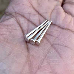 Clavo de plata pura 999 para quilla Puja, Vastu, Rahu, Chandi ki, 4 piezas religioso hindú - Imagen 1 de 6