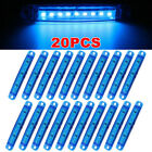 20pcs Blue Waterproof 9 LED Lorry Bus Truck Trailer Side Marker Indicator Lights