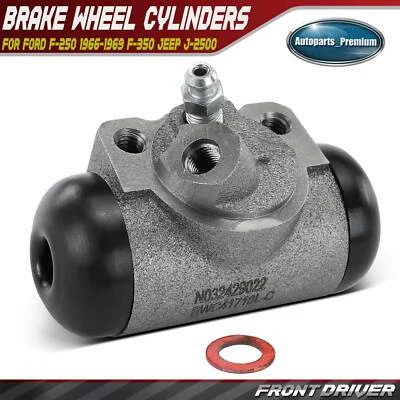 Cilindro de rueda de freno de tambor delantero izquierdo para Ford F-250 1966-1969 F-350 Jeep J-2500 Foto 1 de 4