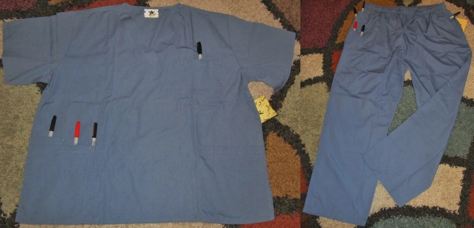 Black Star 2 件套磨砂套装 3 口袋上衣和货物弹性抽绳裤 XL 至 3X  — 第 1/1 张图片