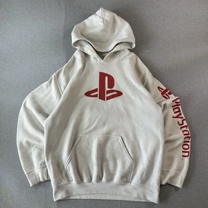 PLAYSTATION Japón 1994 Vintage Blanco Sudadera con Capucha Hombre Talla M SONY PLAYSTATION Retro - Imagen 1 de 8