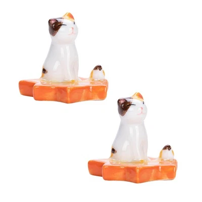  2 Stück Essstäbchenständer aus Keramik, dekorativer Essstäbchenständer, - Bild 1 von 4