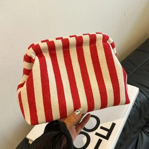 Bolsos de mano de ganchillo tejidos de verano para mujer Bolso de bloques de color con albóndigas Damas - Imagen 1 de 33