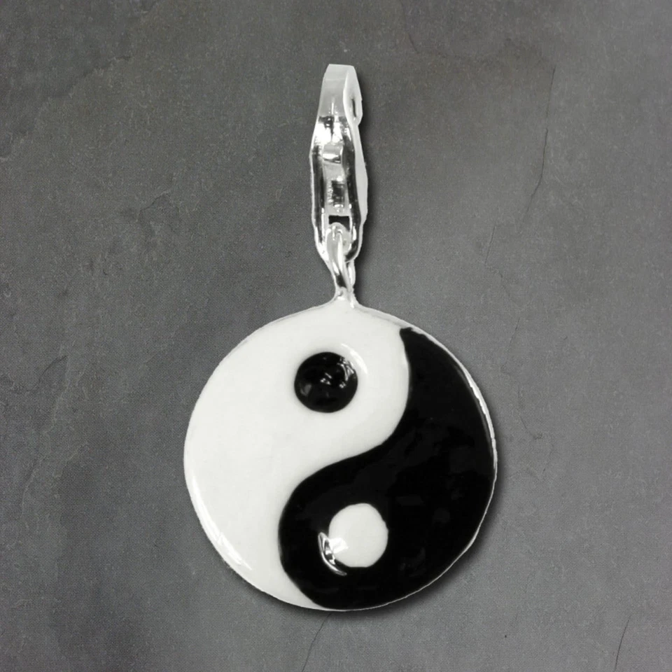 SilberDream 925er Charm Yin Yang 925er Silber Emaille Armband Anhänger FC4113