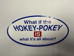 Oval Decal / Sticker 7" x 3.5" - "What if the Hokey-Pokey is what its all about" - Picture 1 of 1