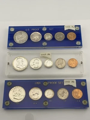 1952-1954-1959 United States Silver Proof Sets  - Image 1 of 4