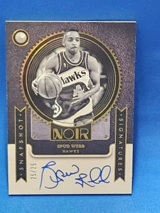 SPUD WEBB 2024 NOIR SNAPSHOT SIGNATURES #SNP-SWB GOLD 🔥SP BOOKEND 25/25🔥 HAWKS - Picture 1 of 3