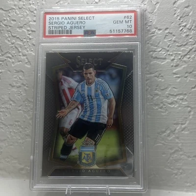 2015-16 Panini Select Sergio Aguero #62 PSA 10 GEM MT - Image 1 of 2