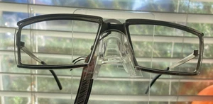 Lentes transparentes unisex con marcos de metal brillante brillante - Imagen 1 de 8